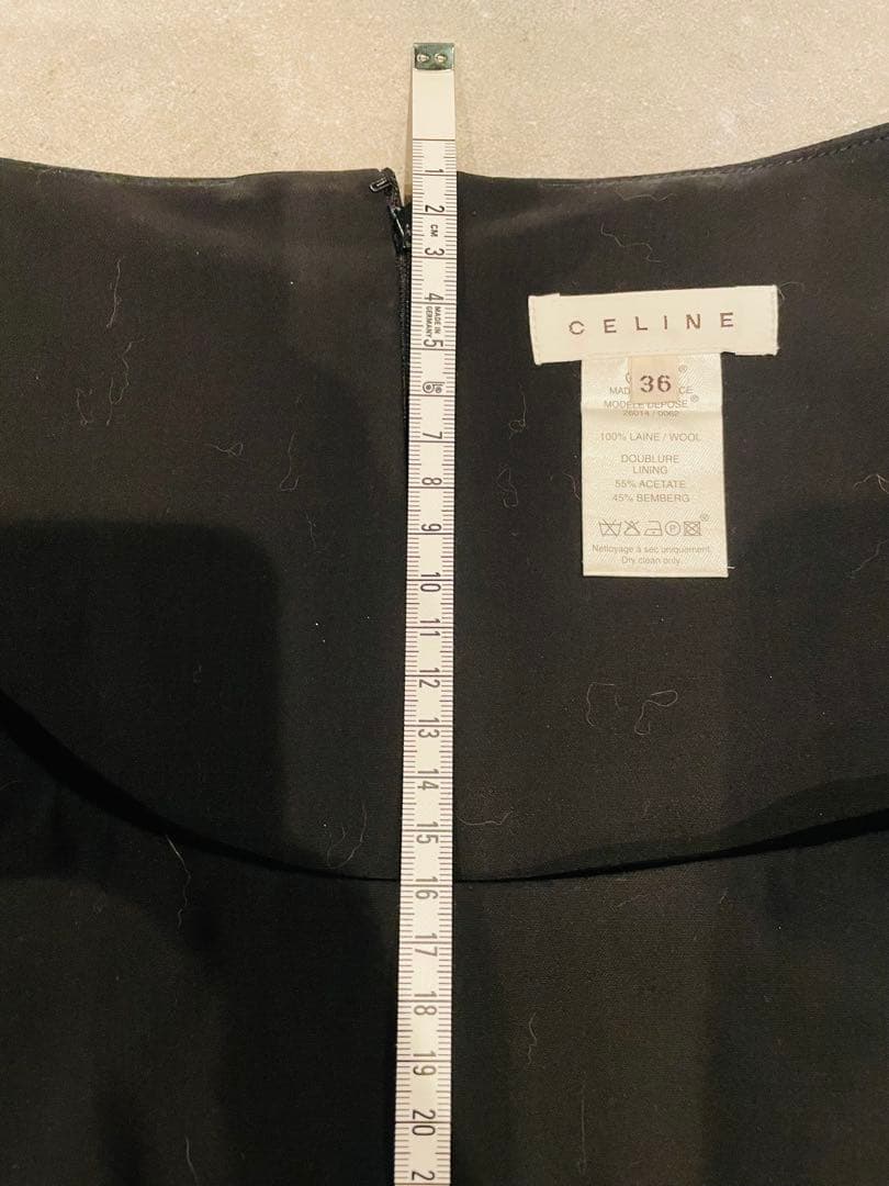 ゆきだるま★美品★CELINE ブラック タイトドレス 36