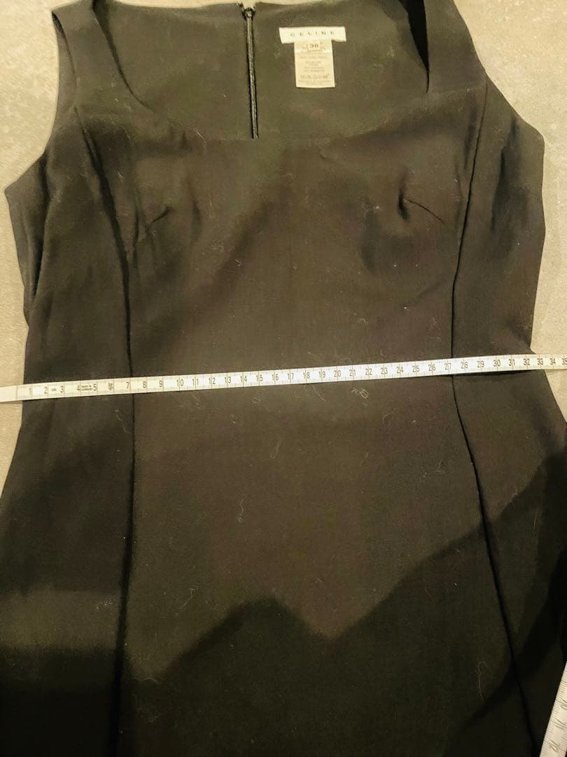 ゆきだるま★美品★CELINE ブラック タイトドレス 36