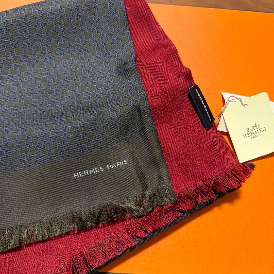 【新品未使用】HERMES/マフラー23x170 cm