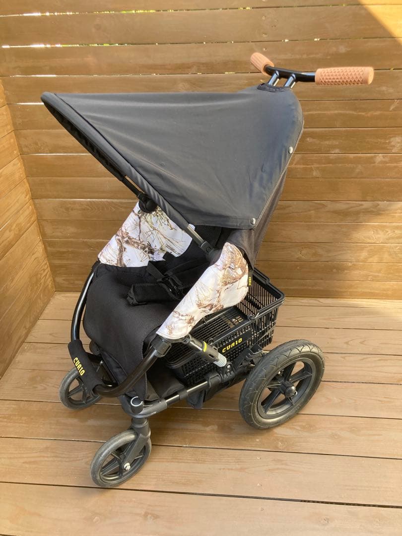 CURIO キュリオ ベビーカー ストローラーA ブラック×迷彩　※送料込み※