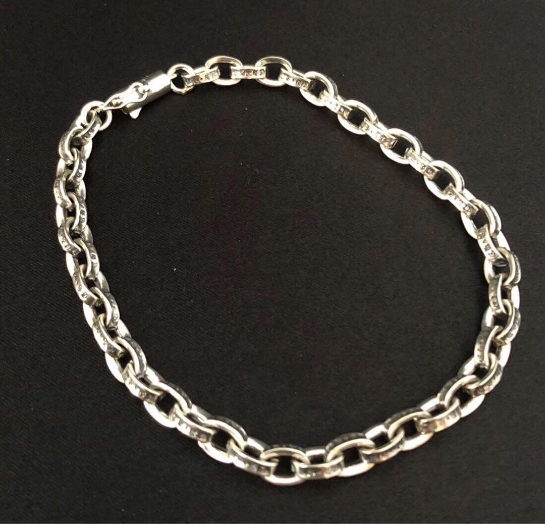 シルバー925 ペーパーチェーン　ブレスレット　20cm 2-33 4404