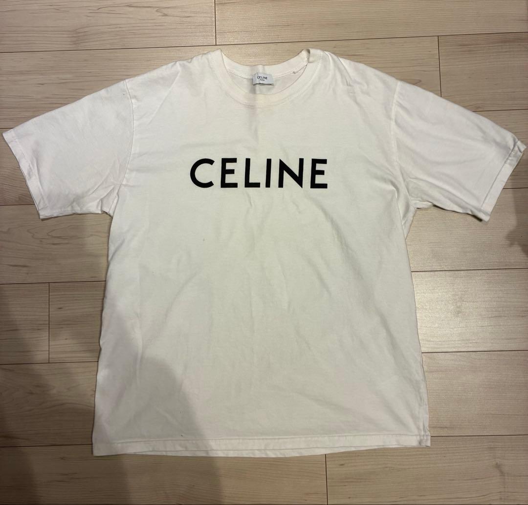 CELINE ロゴ Tシャツ ホワイト