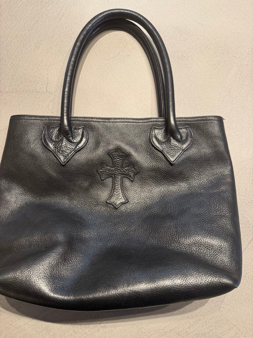 CHROME HEARTS/クロムハーツ /クロスパッチ レザーFSトートバッグ