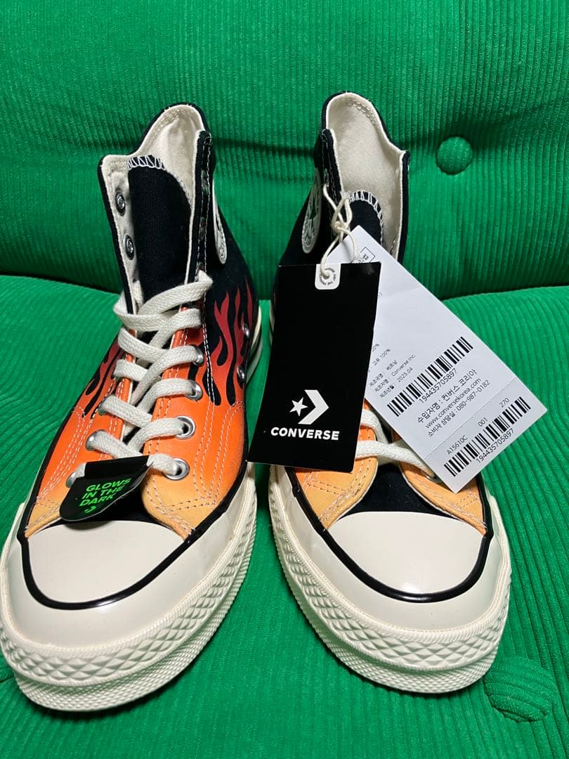 激レア！訳あり！新品 コンバース CT70 FIRE FLAME HI CUT