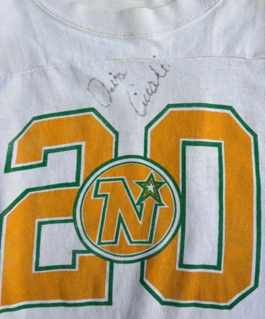 70s dino ciccarelliサイン　フットボールTシャツ