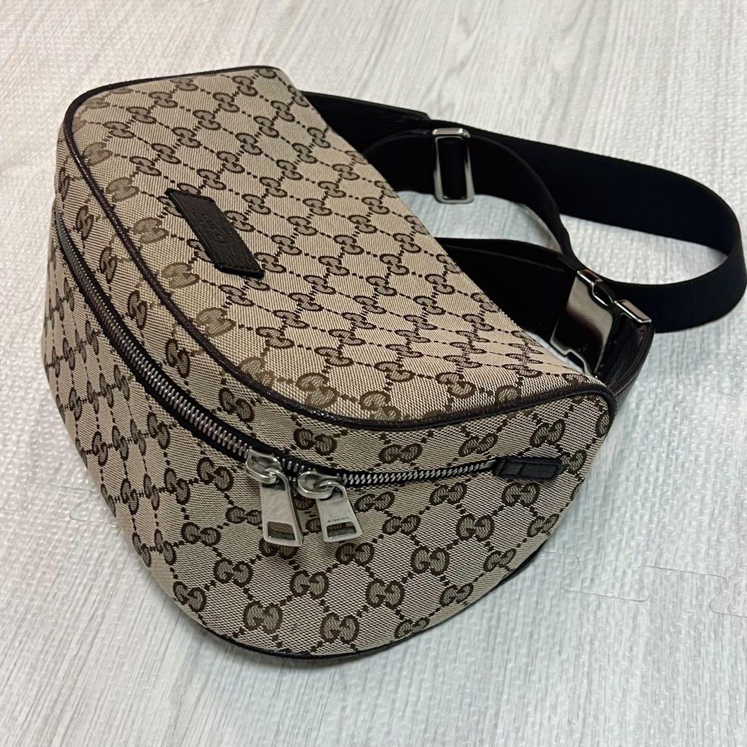 GUCCI GGキャンバス ボディバッグ 極美品