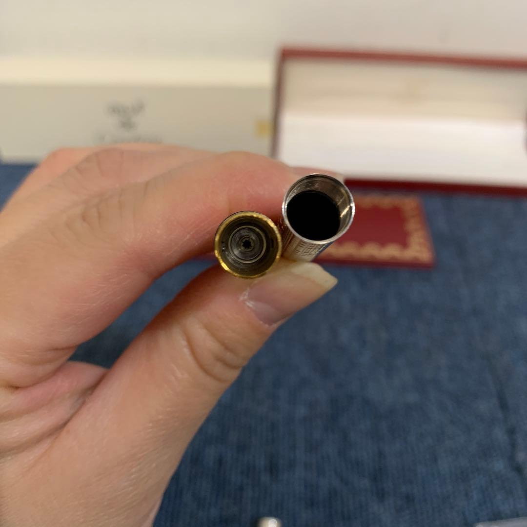 カルティエ 万年筆 ペン先 18K 750 刻印 シルバー ゴールド