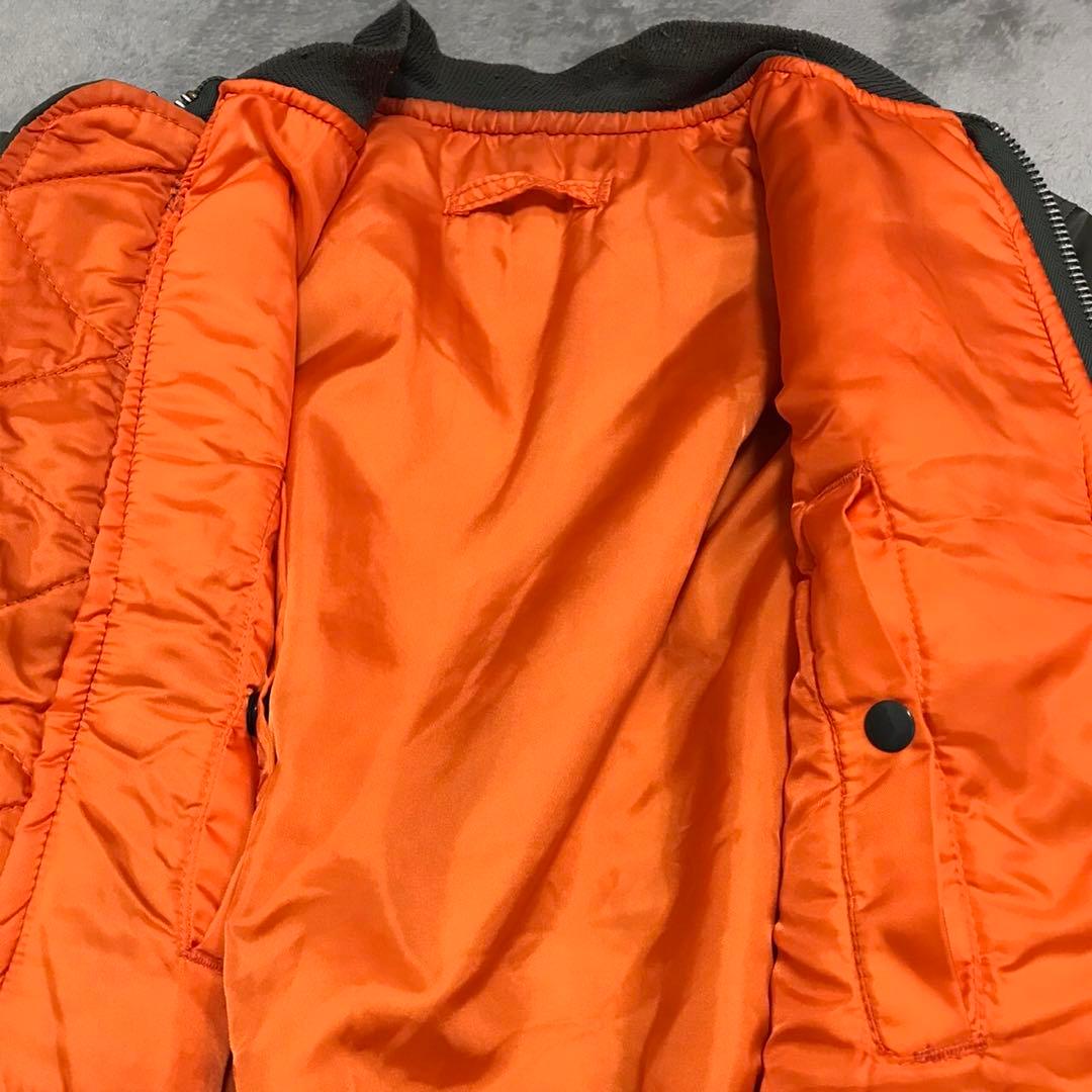 90s ALPHA ビンテージフライトジャケット　MA-1 USA製 オリーブ