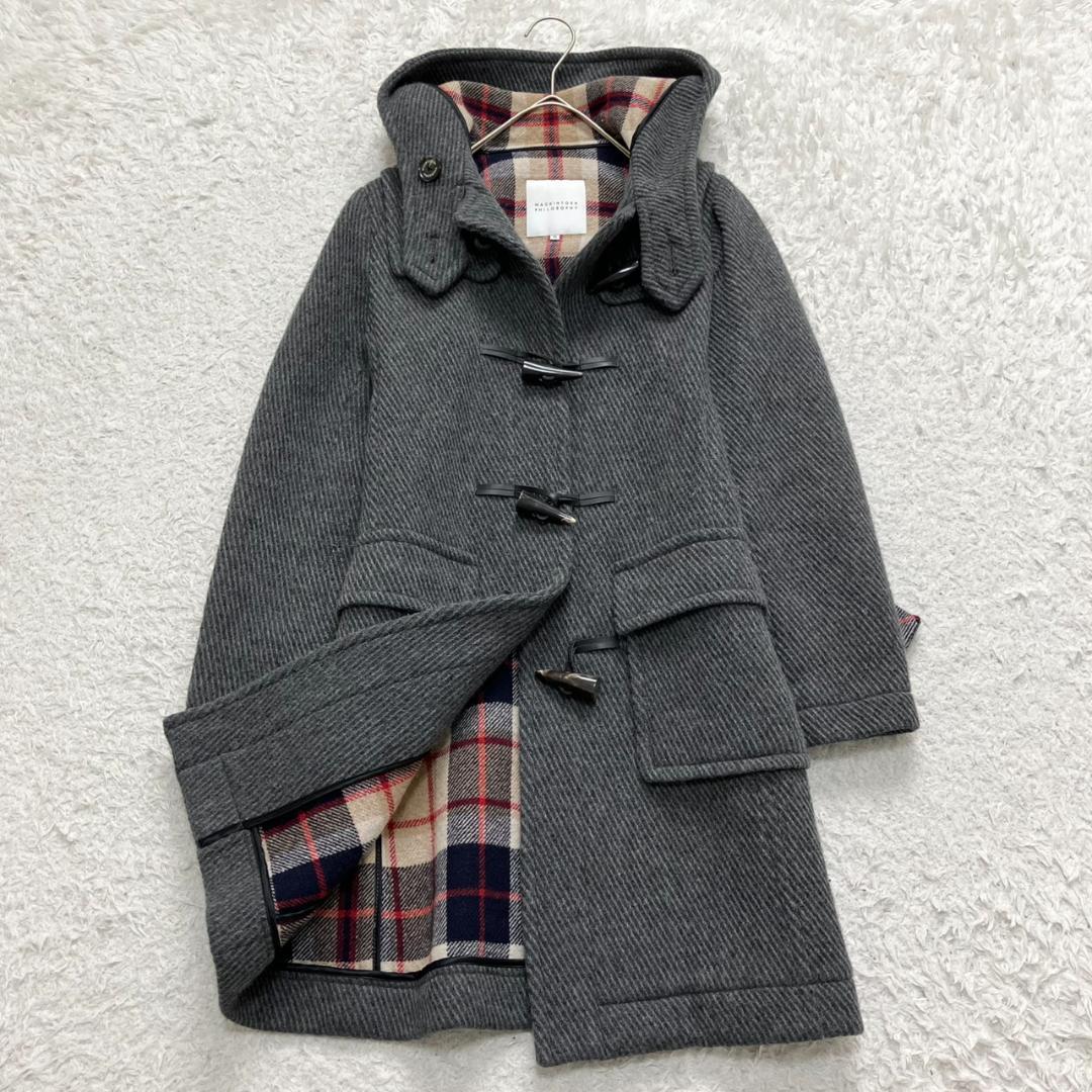 極美品✨マッキントッシュ ダッフルコート ヘリンボーン チェック柄 グレー S