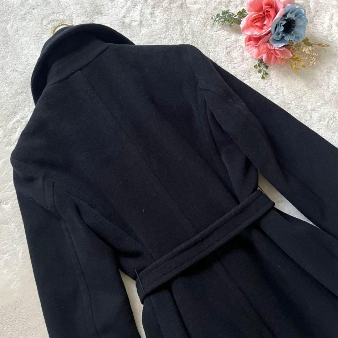 希少42✨マックスマーラMAX＆Co.アンゴラ女優襟ロングコート黒マニュエラXL