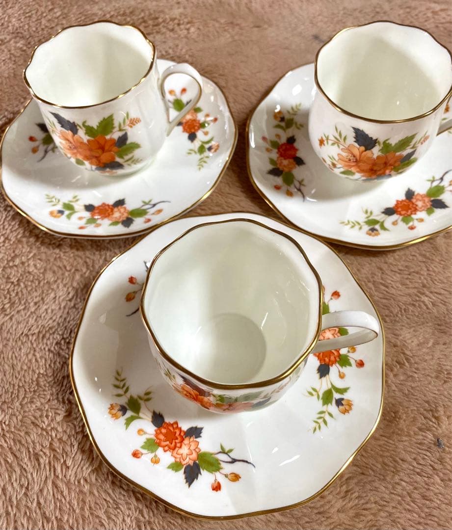 ナルミ　ミカサ　大皿　レトロ　カップアンドソーサー　セット　花柄