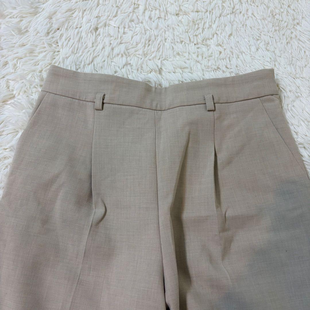 グリーンレーベルリラクシング 洗える ノーカラーパンツスーツ ワイドパンツ 40