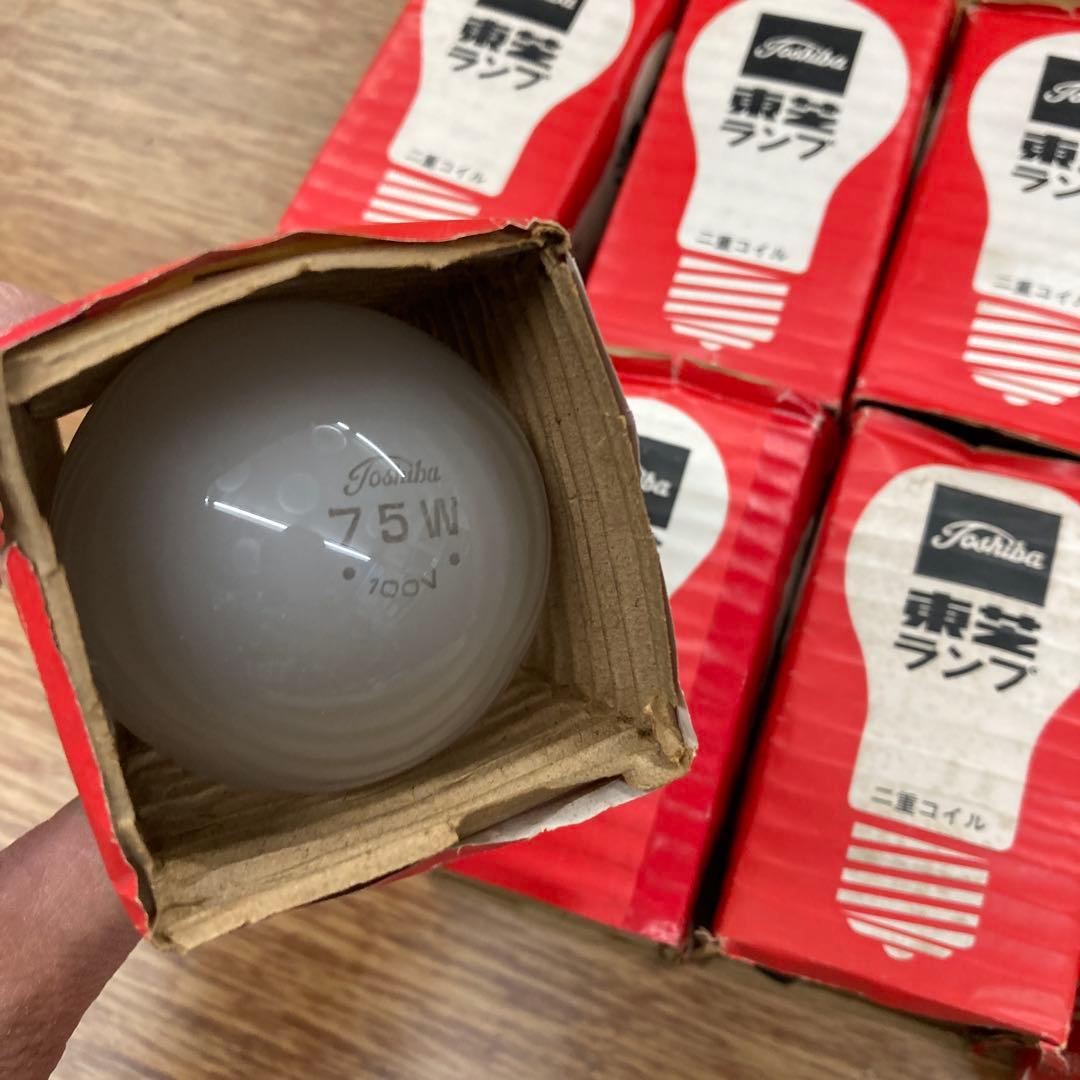 TOSHIBA 白熱球　100v75w 8個
