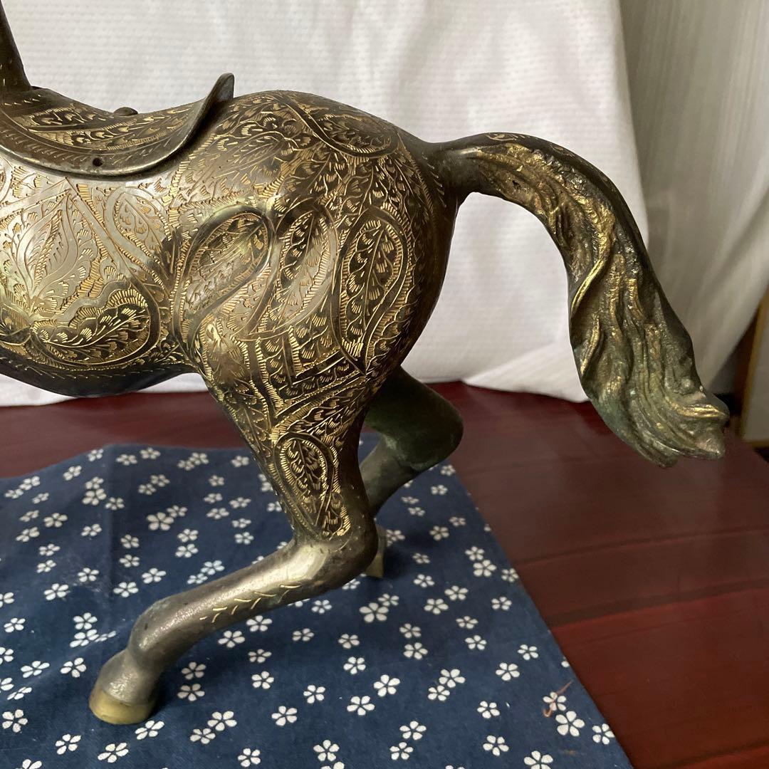 青銅　馬　置物