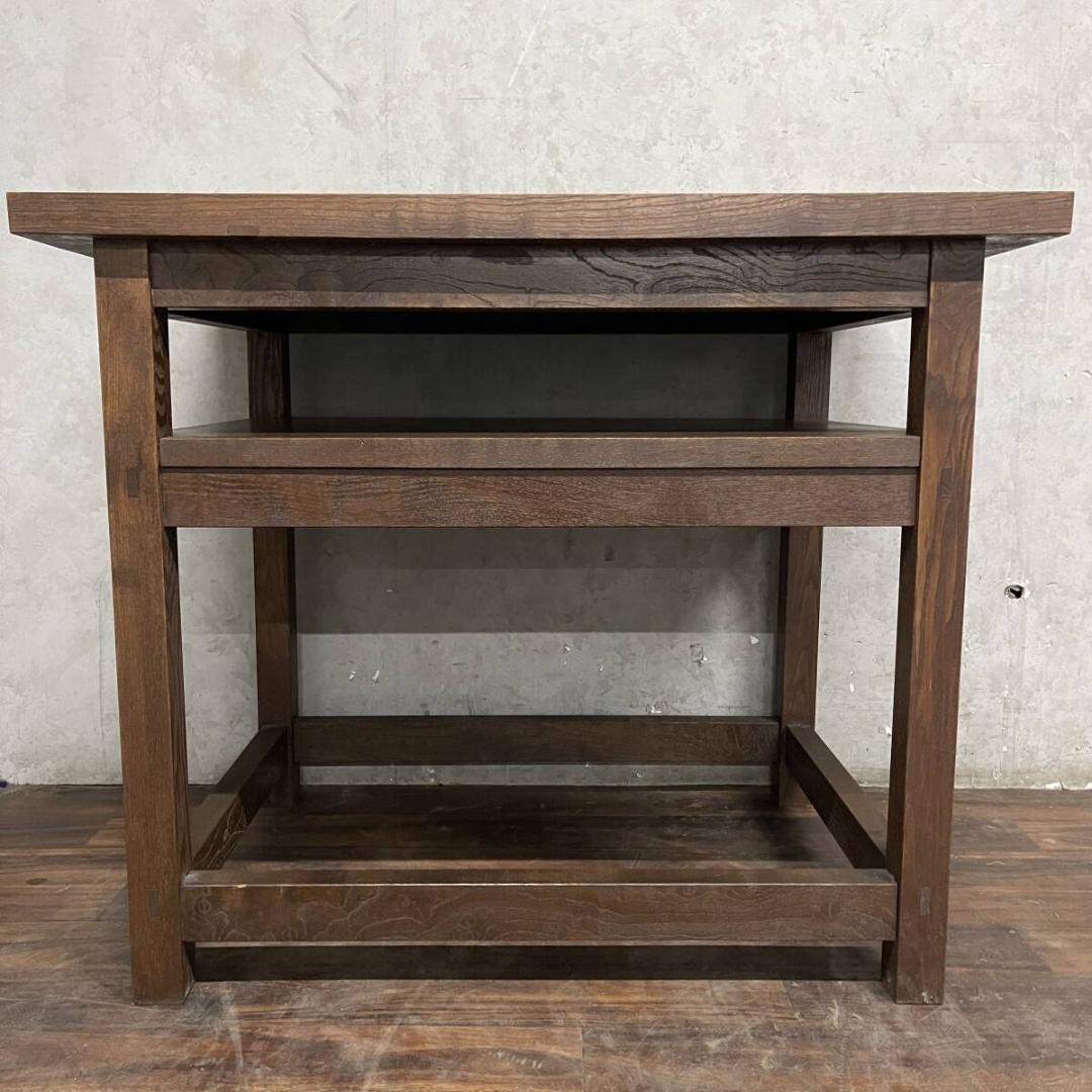 ヴィンテージ オーク材 テーブル W90×D60.5×H70cm 古家具 古民具