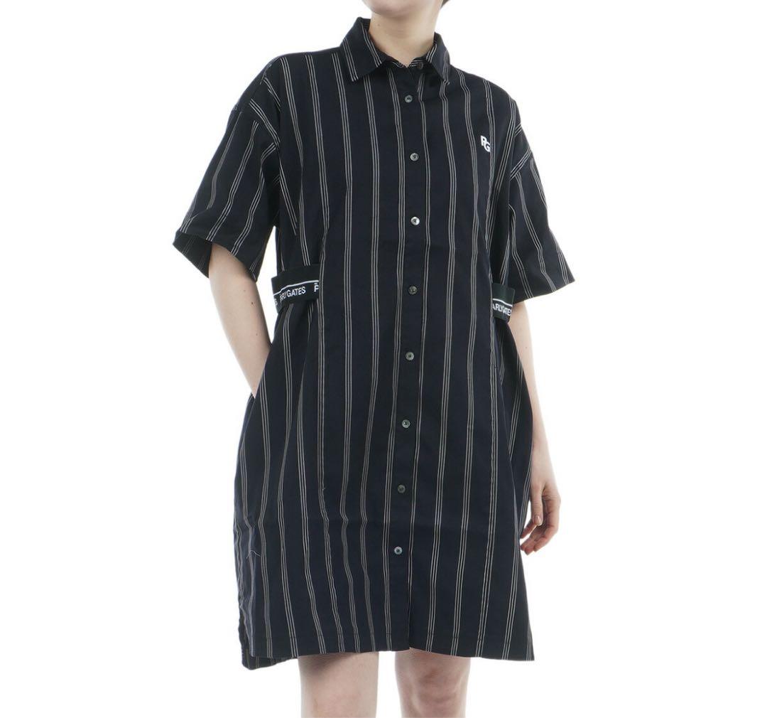 パーリーゲイツ ワンピース 先染 オックス ストレッチ ストライプ ゴルフウエア