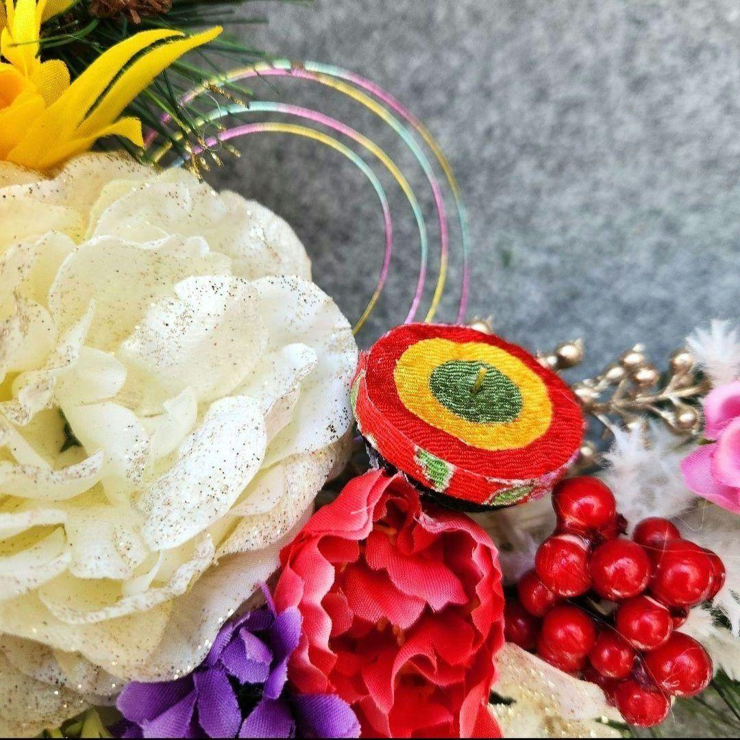 お正月飾り　三日月リース253