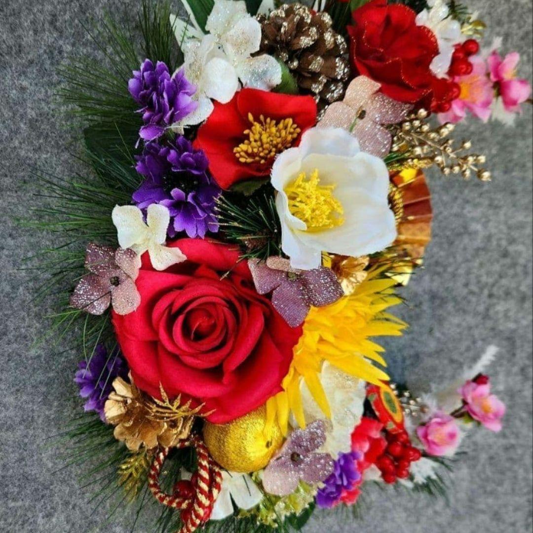 お正月飾り　三日月リース253