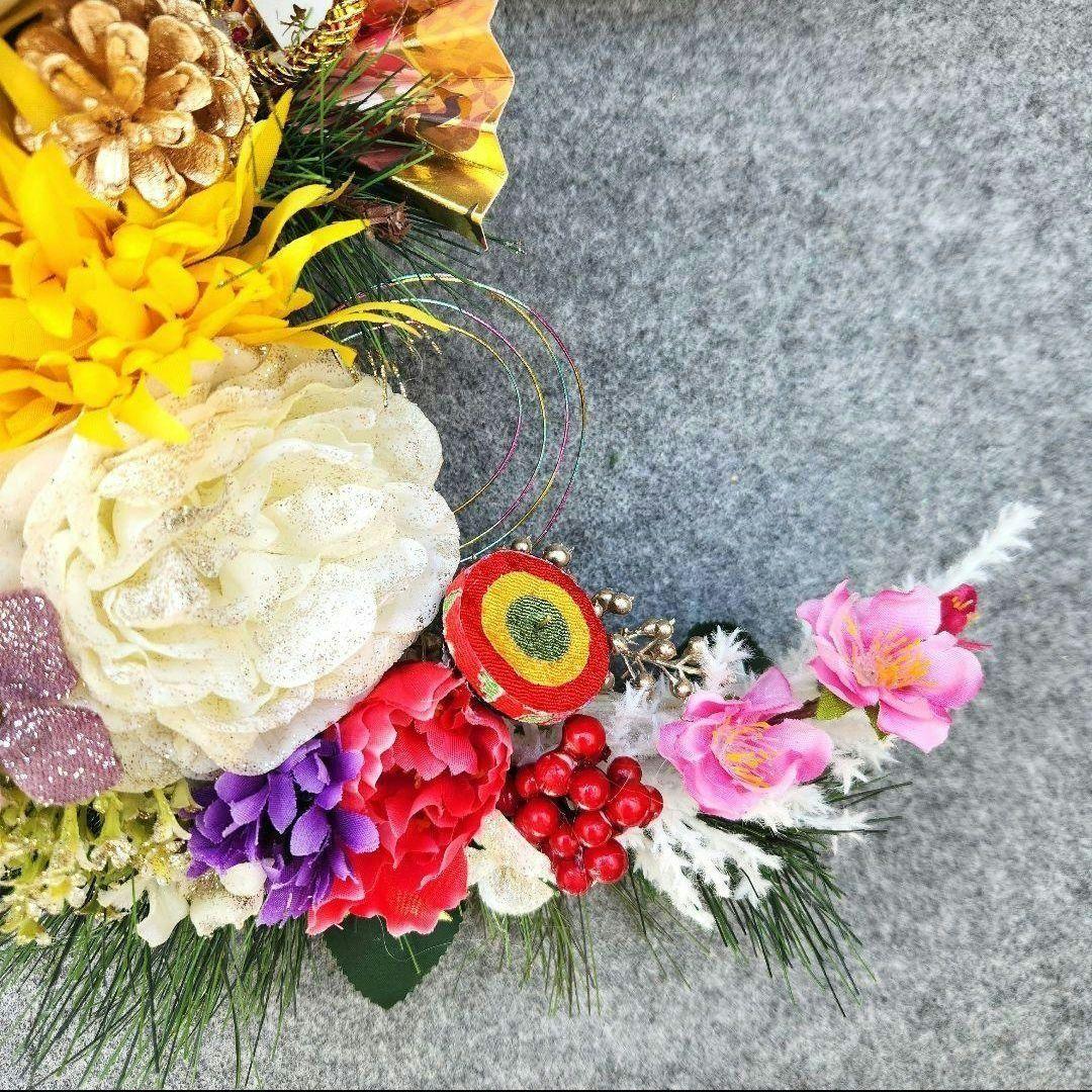 お正月飾り　三日月リース253