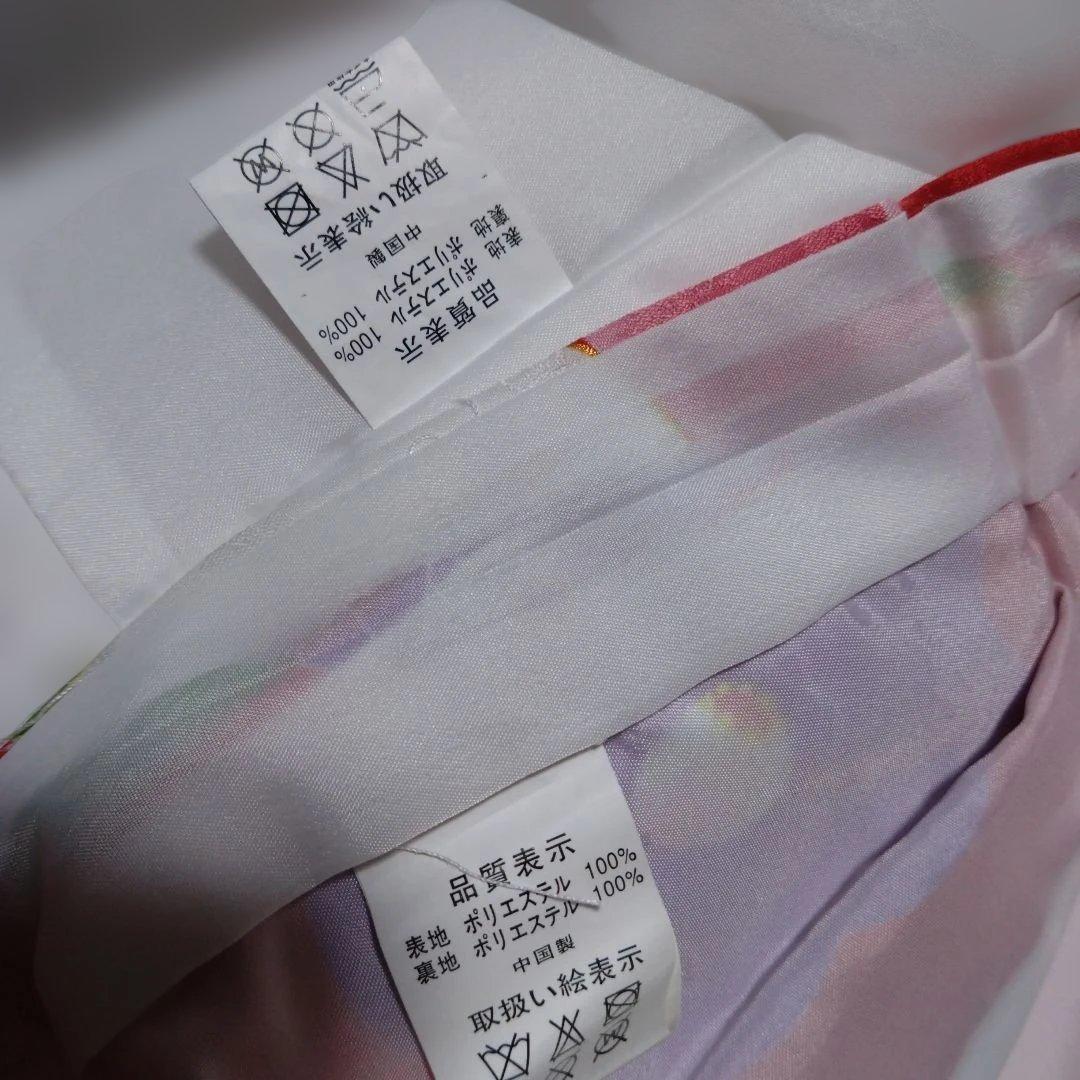 三歳★花ひめ★椿と矢羽根★被布着物小物フルセット★赤ピンク