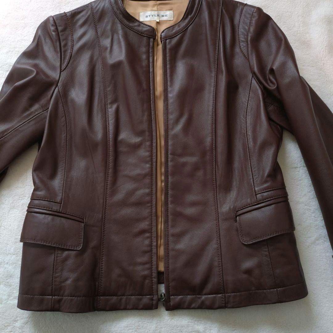 sei様　スタイルミー　Styleme　 レザージャケット　ライダース　茶　L