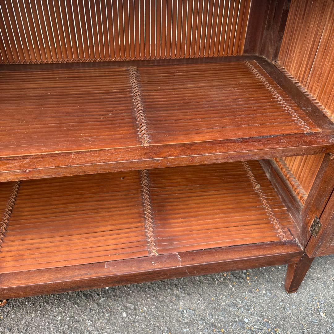 希少⁉️バンブー キャビネット 竹製 サイドボード アジアンテイスト 家具 すだれ