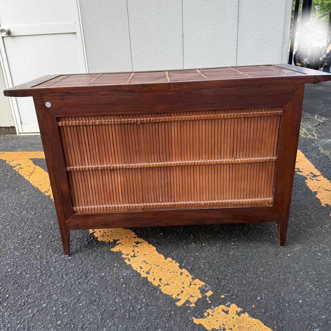 希少⁉️バンブー キャビネット 竹製 サイドボード アジアンテイスト 家具 すだれ