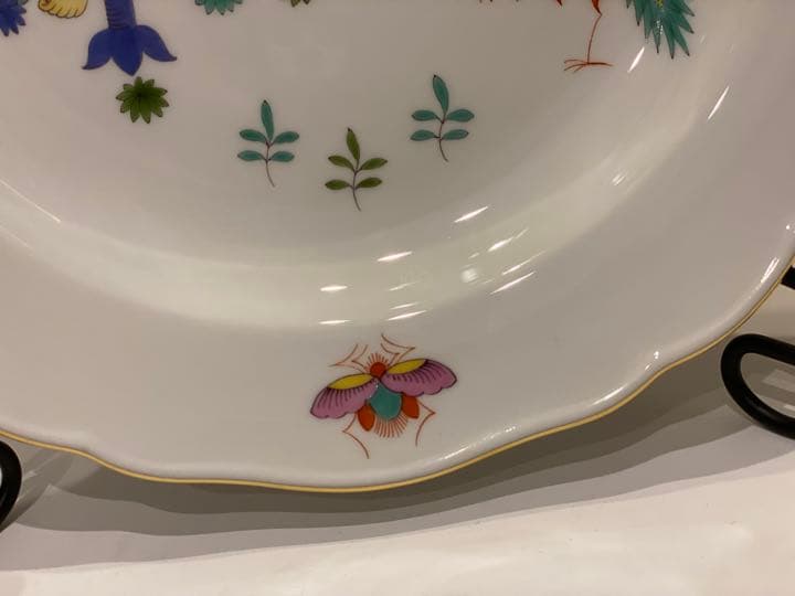 マイセン Meissen 柿右衛門様式 シノワーズリ 竹虎と極楽鳥 プレート22