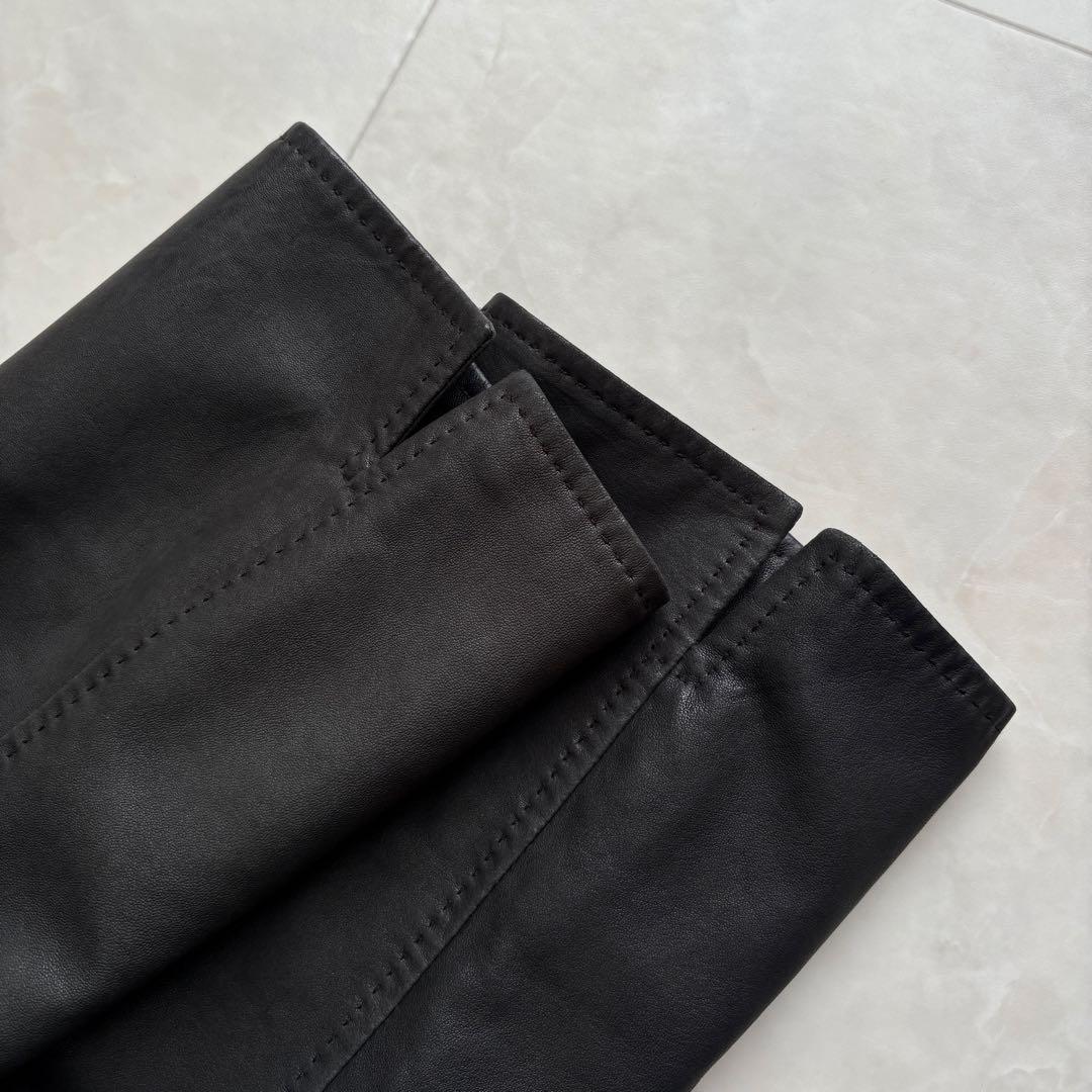 90s vintage ARTISAN 羊革 フォックスロングコート 黒 11号