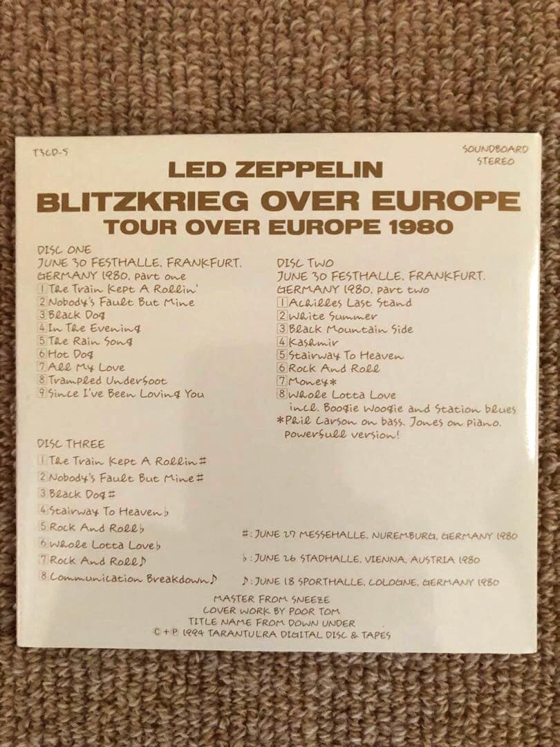 洋楽 LED ZEPPELIN BLITZKRIEG OVER EUROPE