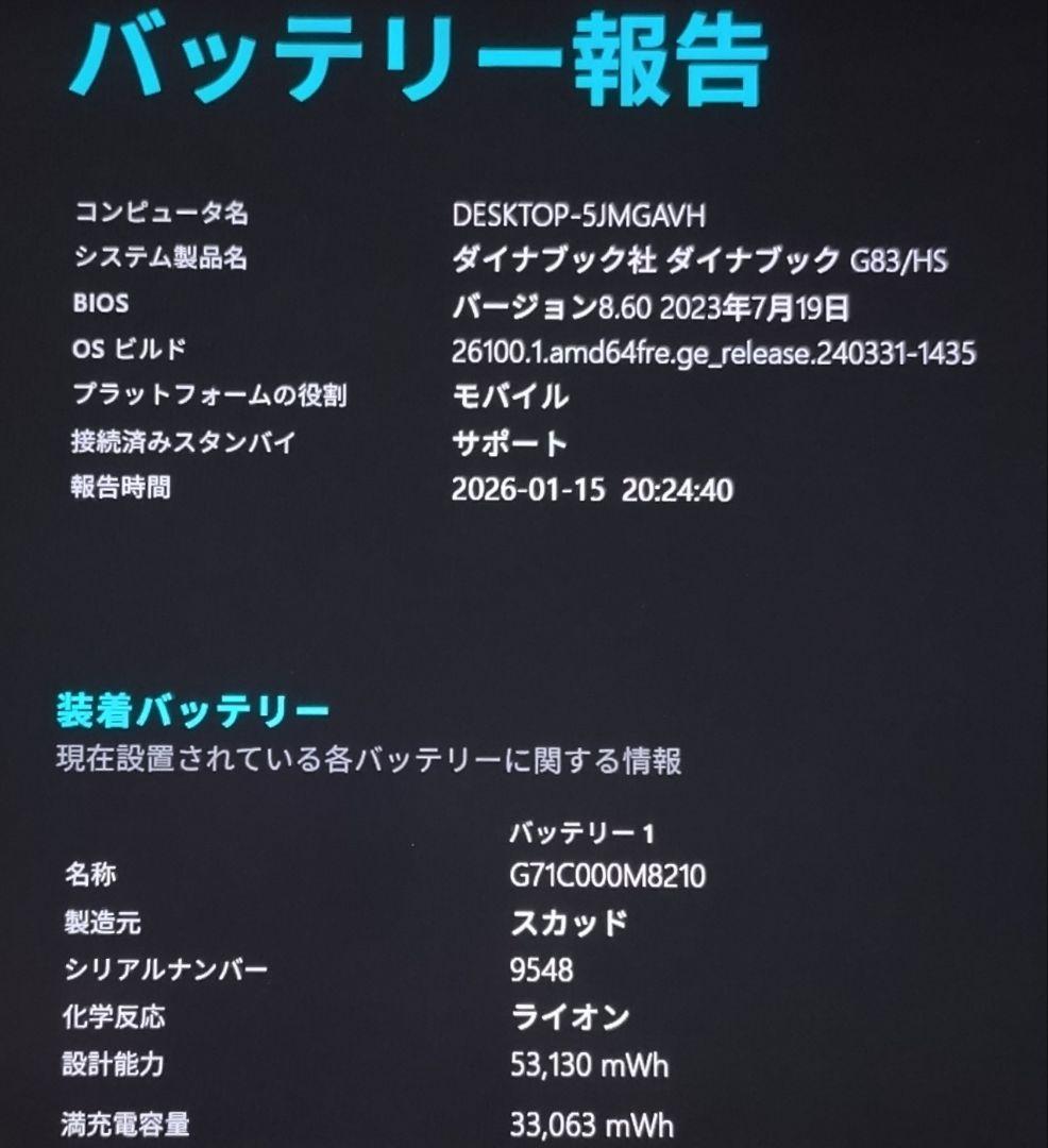 G83HS/11世代i5/SSD256GB/8GB/FHD/13.3型⑤