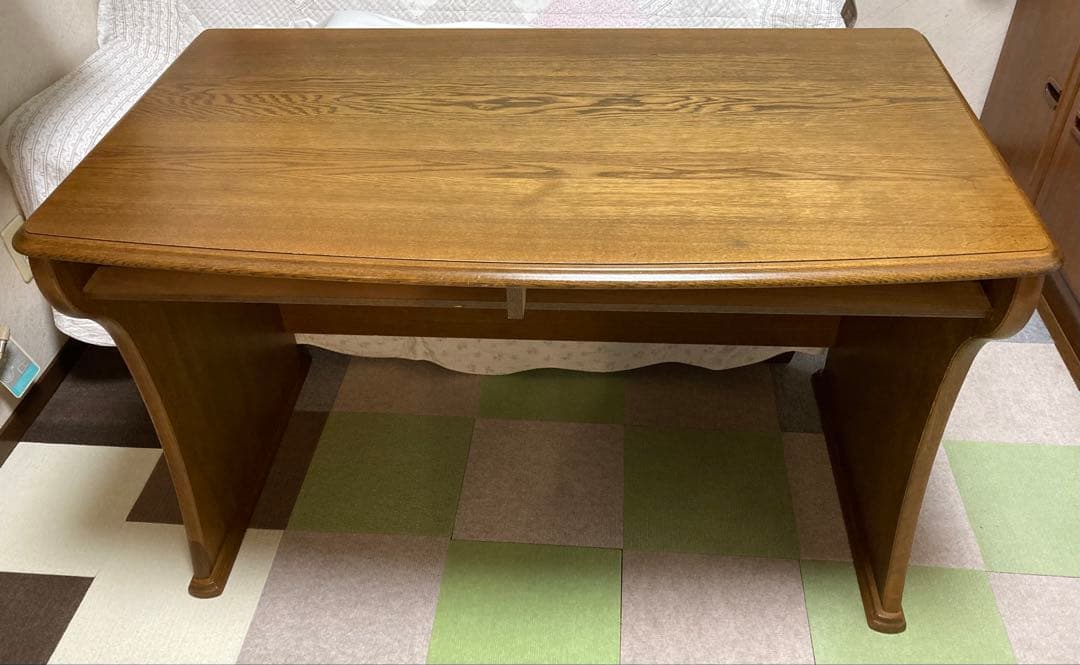 浜本工芸 学習机 木製デスク 木目調 大きめサイズ 120x70x73cm