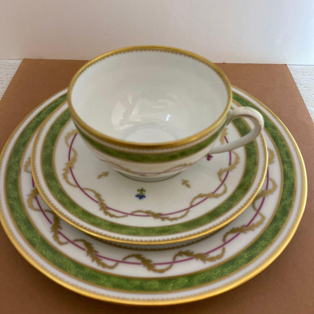 アビランド リモージュ ヴューパリヴェールグリーン プレート 19cm