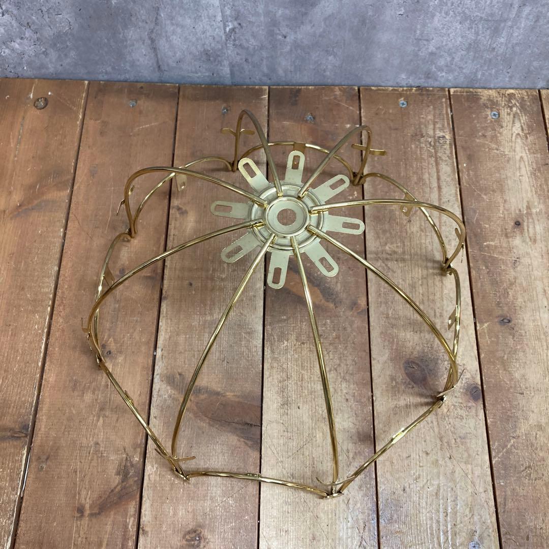 D-2 【美品】アンティーク調 タッチセンサー式 テーブルランプ ゴールド×フロ