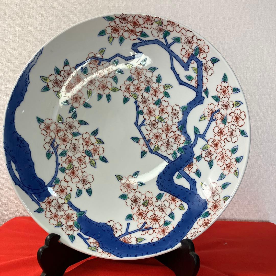 伊万里　鍋島　桜紋大皿