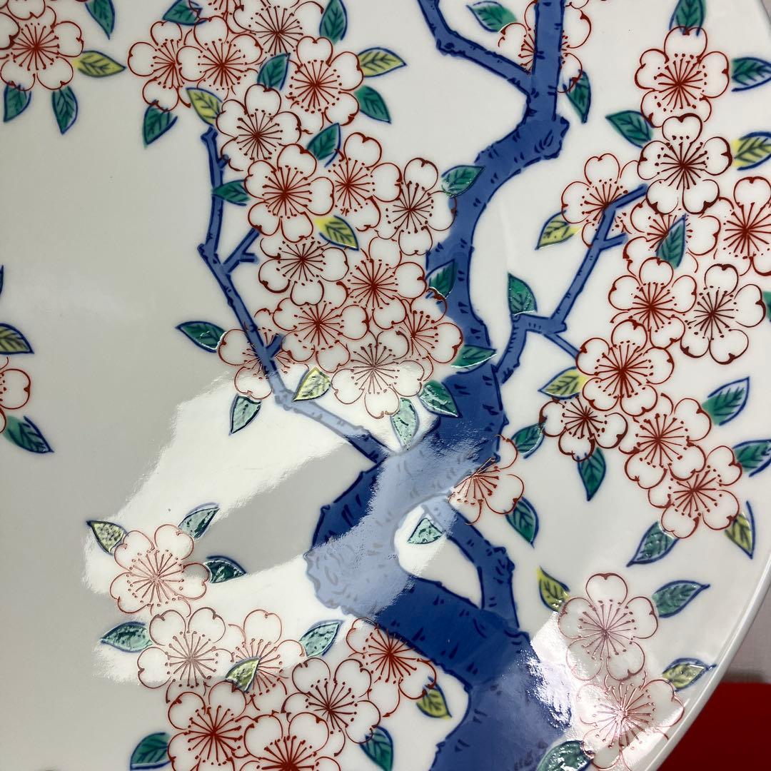 伊万里　鍋島　桜紋大皿