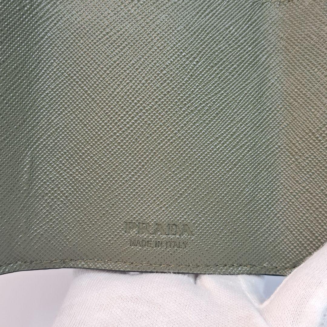 PRADA 三つ折り財布 コンパクトウォレット 2MN042 カーキ