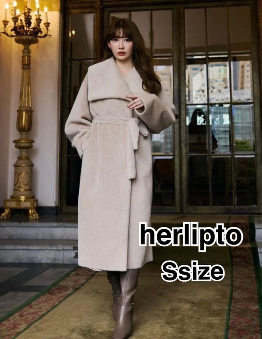 ジャケット・アウター herlipto Grace Wrap Coat beige S