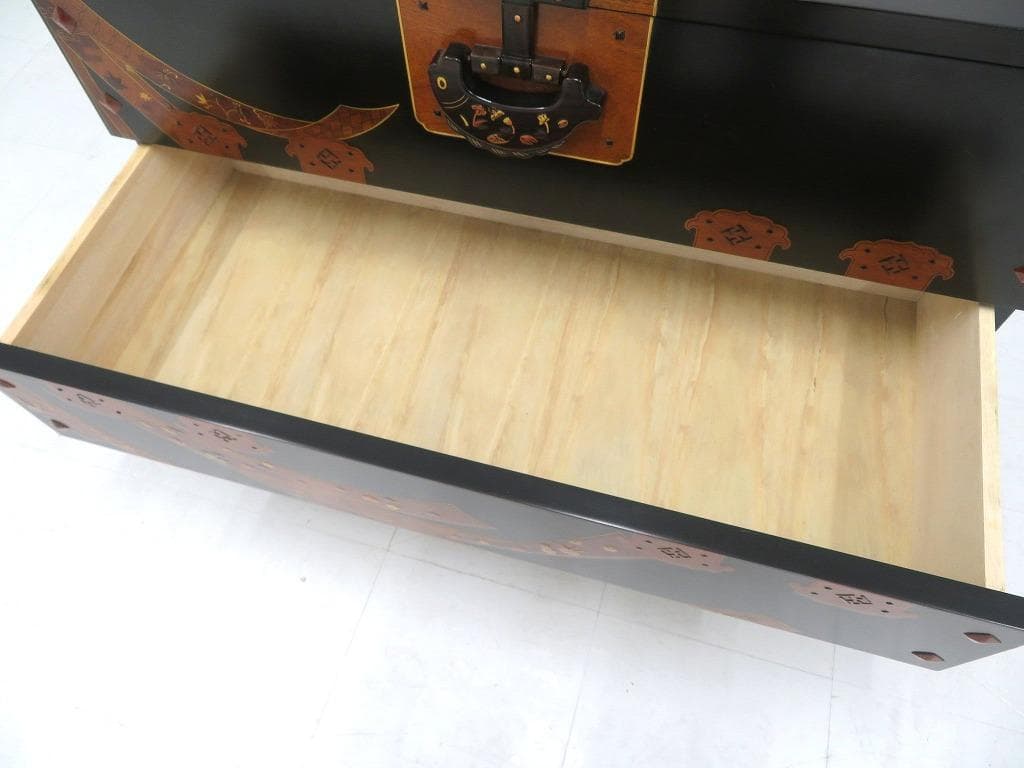 展示品　唐木細工　象嵌細工　バンダジ　李朝　チェスト　箪笥　タンス　伝統工芸
