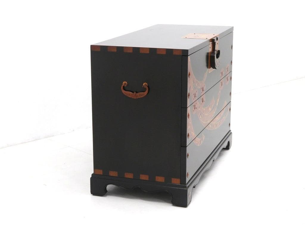 展示品　唐木細工　象嵌細工　バンダジ　李朝　チェスト　箪笥　タンス　伝統工芸