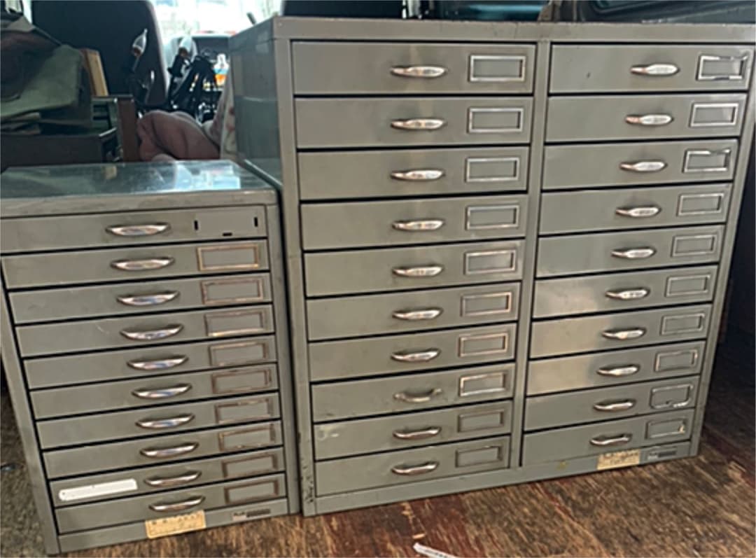 インダストリアル　ヴィンテージ20引出しスチールキャビネット