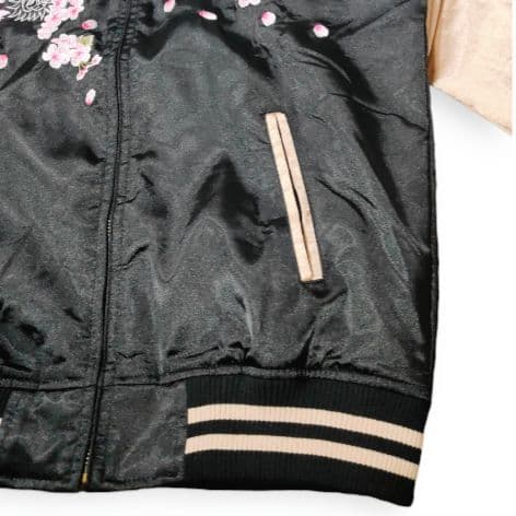 ROGUE＝ならず者 スカジャン 和柄 桜 龍 竜 ドラゴン 刺繍 スーベニア