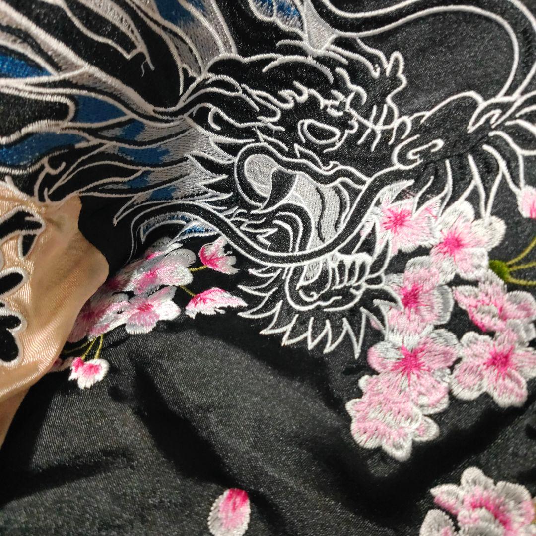 ROGUE＝ならず者 スカジャン 和柄 桜 龍 竜 ドラゴン 刺繍 スーベニア