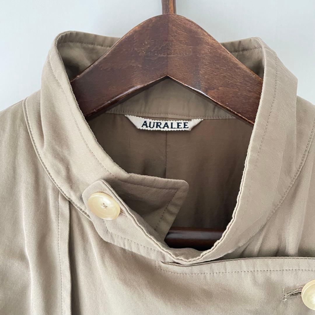 オーラリー　WASHED FINX CUPRO TWILL LONG COAT