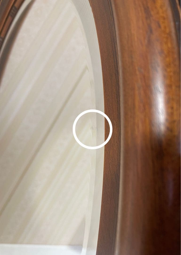 高さ88/希少/彫刻/大型ウォールミラー/楕円/木枠/ビンテージ/アンティーク