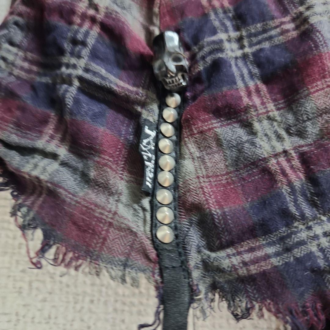 KMRii 希少チェック柄カーディガン ケムリ