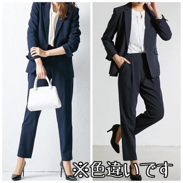 新品☆LLグレー系9分丈テーパードパンツスーツストレッチ仕事フォーマル◯G265