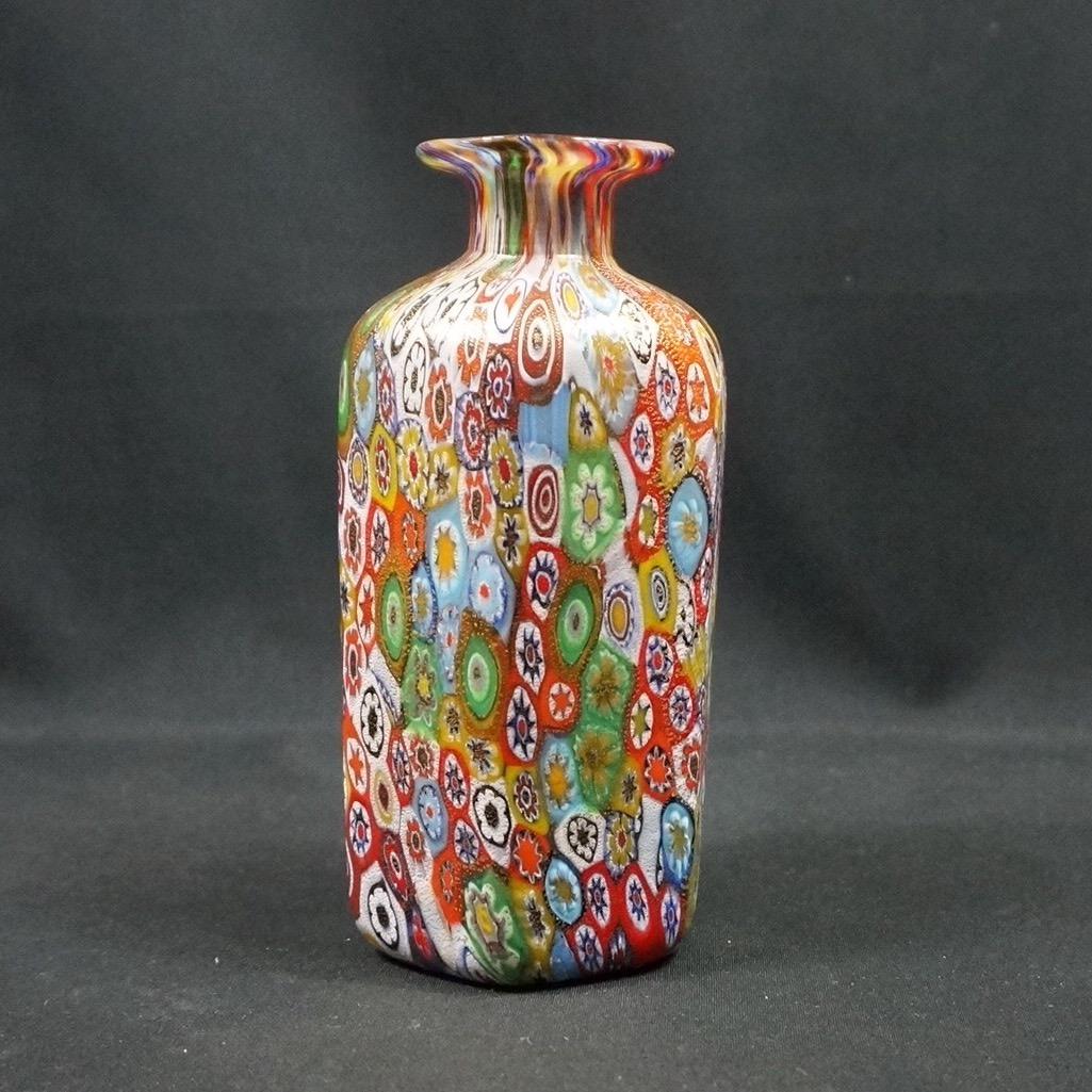 ベネチアンガラス　ミルフィオリの「アンティーク」の6角の花瓶