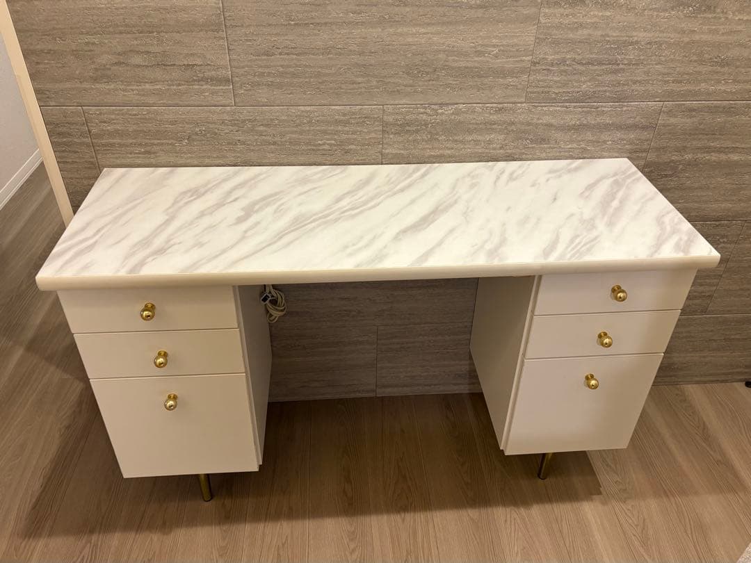 るる【Francfranc】エメラルド コスメドレッサー（ホワイト）