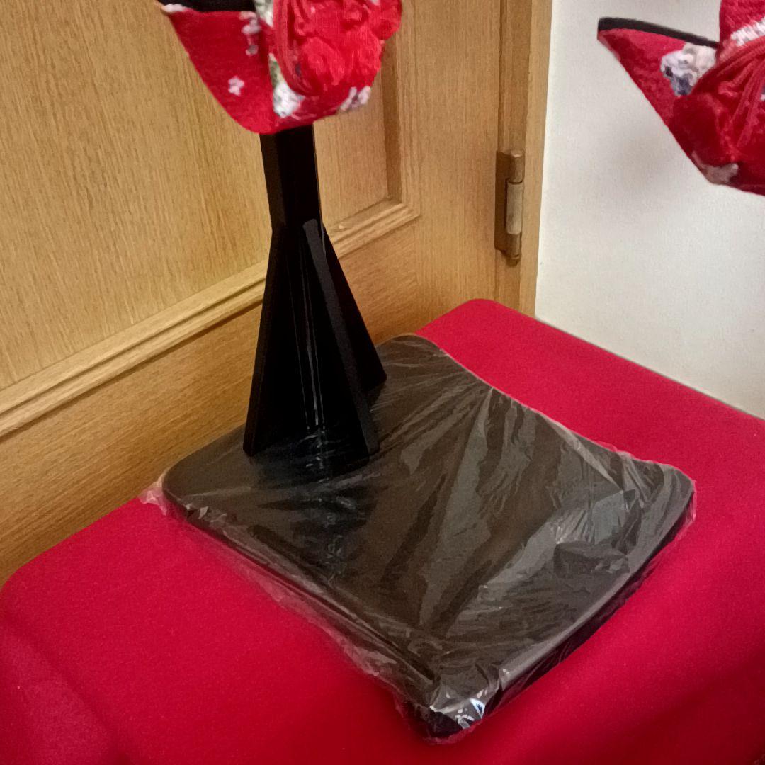 つるし雛　雛祭り飾り 赤色の花柄傘型